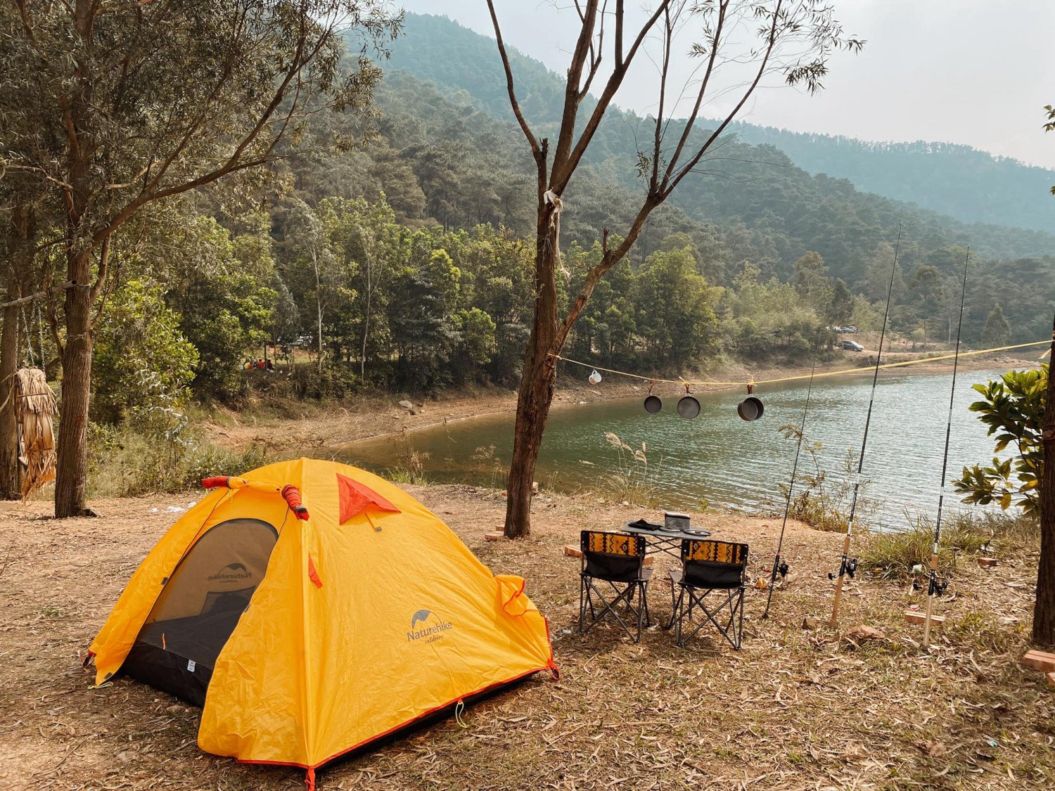 Review các bãi cắm trại tại hồ Đồng Đò - Hà Nội